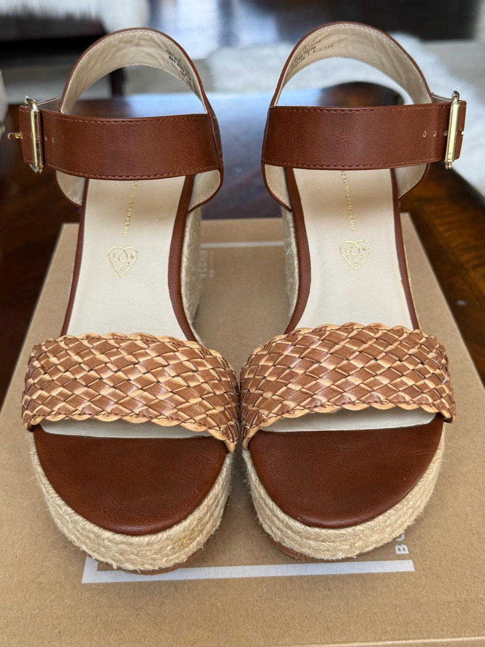 BC Brown Woven Espadrille (size 7.5)